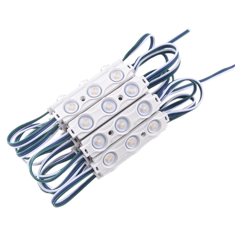 12V 3-Chip Tunanle White LED Light Module String, 20pcs a string